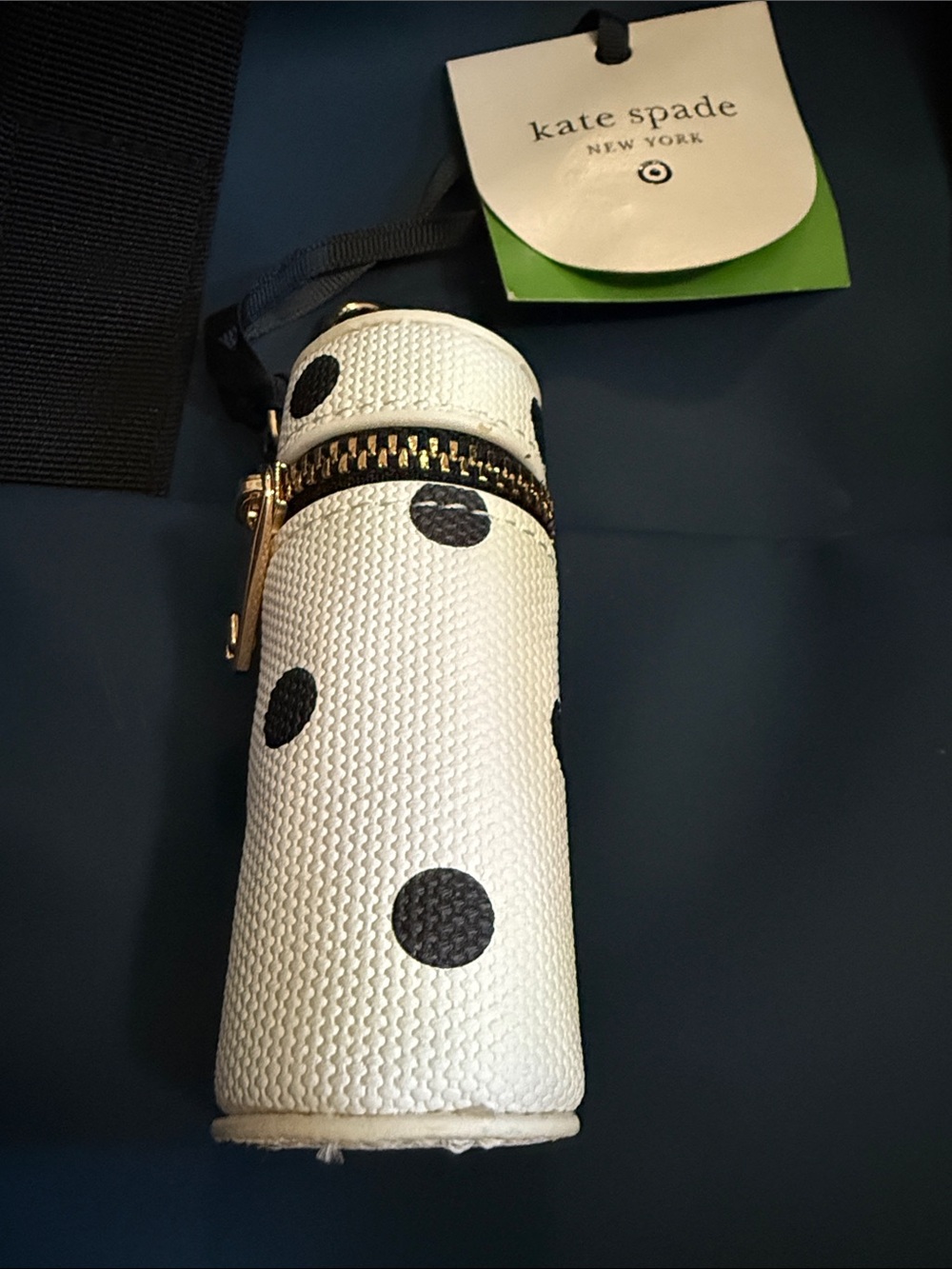 kate spade Target White and Black Polka Dot lipstick Holder NWT